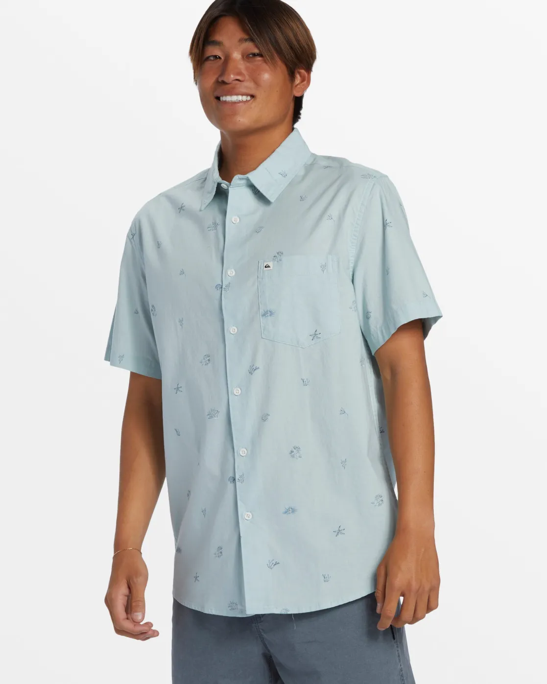 Quiksilver Shirts & Polos>Apero Classic Short Sleeve Shirt - WINTERSKYAPEROCLASSS