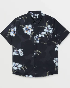 Quiksilver Shirts & Polos>Apero Organic Classics Short Sleeve Shirt BLACKAPEROORGANICSS