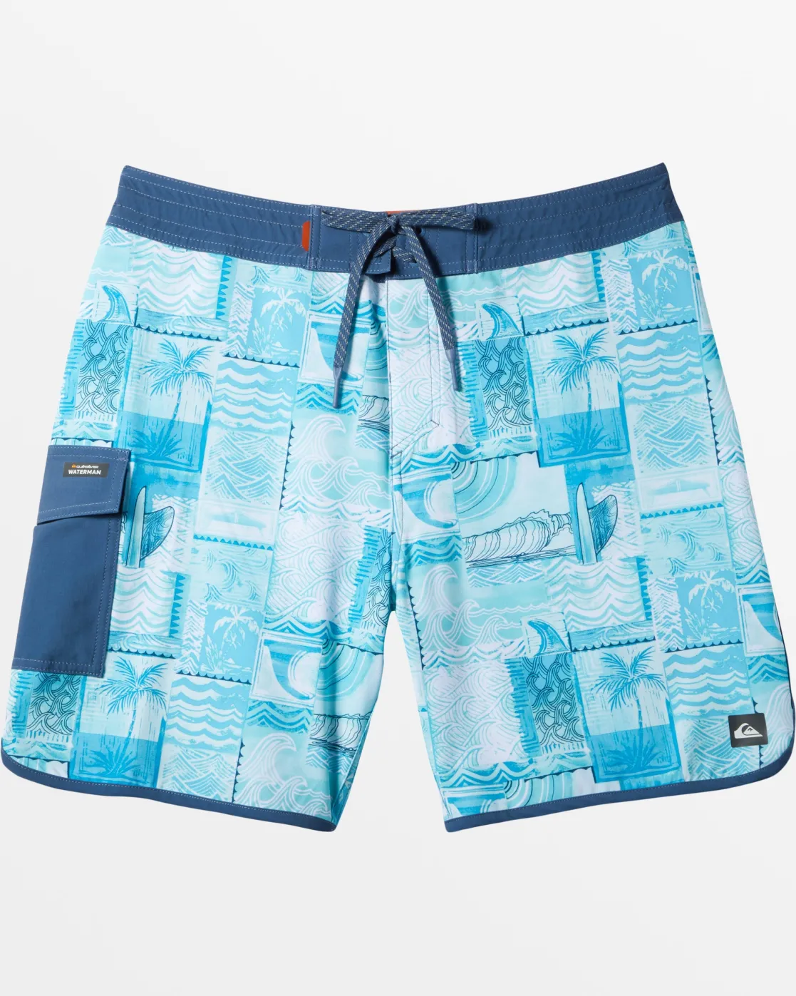 Quiksilver Boardshorts | Boardshorts>Aqua Stamp 19" Boardshorts - AQUASTAMPENSIGNBLUE