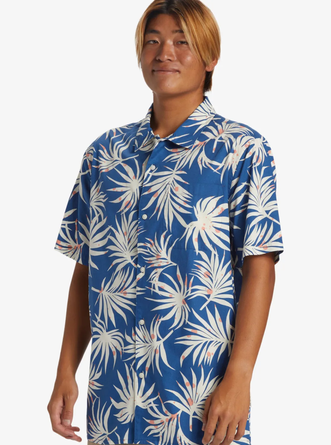 Quiksilver Shirts & Polos>Beach Club Casual Short Sleeve Shirt MONACOBLUEAOPBETTERSS