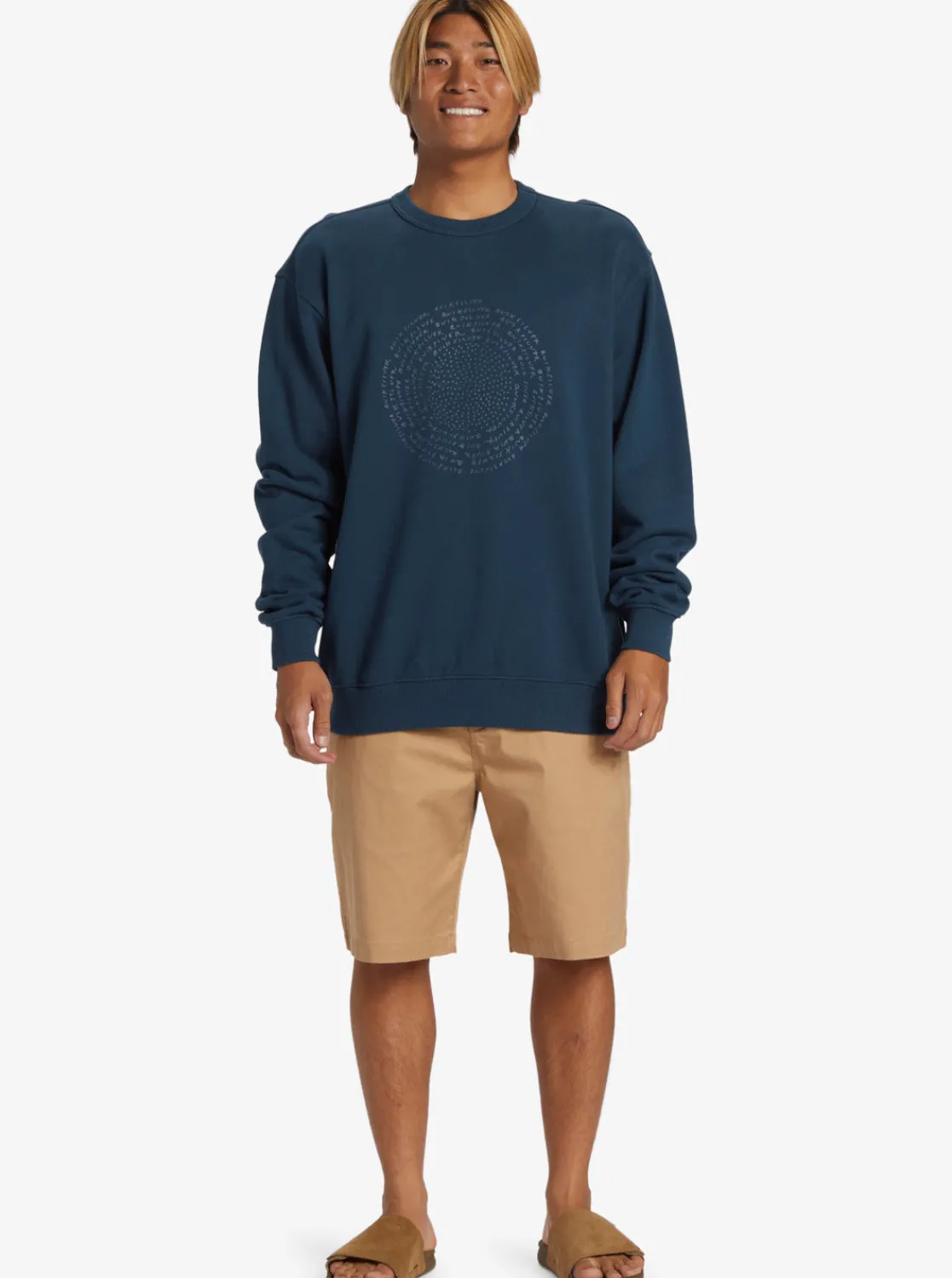 Quiksilver Sweatshirts & Hoodies>Blank Canvas Alex Kopps Crew Neck Sweatshirt MIDNIGHTNAVY
