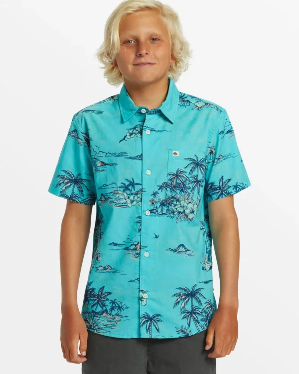 Quiksilver Shirts & Polos>Boys 8-16 Apero Classic Short Sleeve Shirt - CAPRIAPEROCLASSS