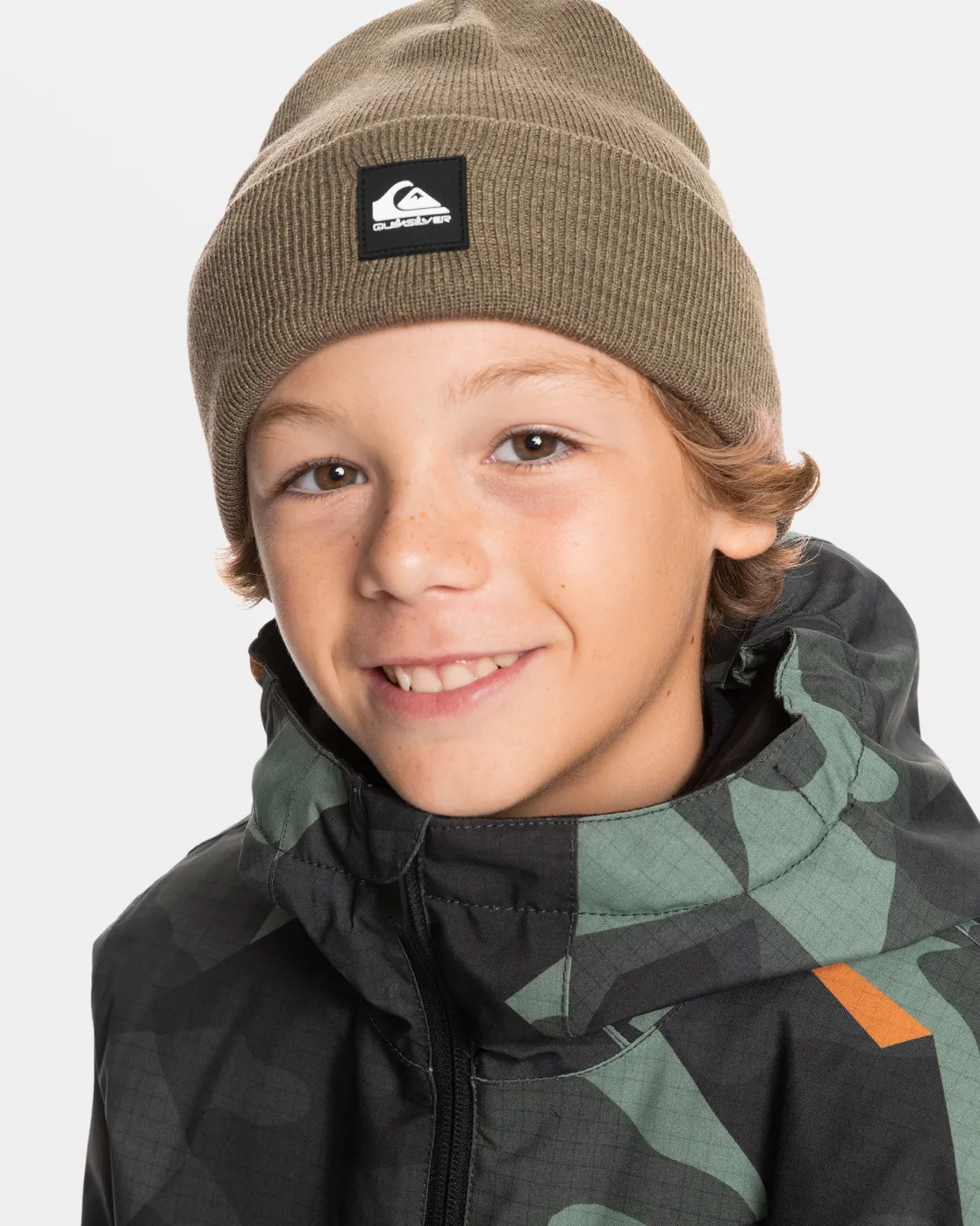 Quiksilver Accessories>Boys 8-16 Brigade Cuff Beanie SEASPRAY