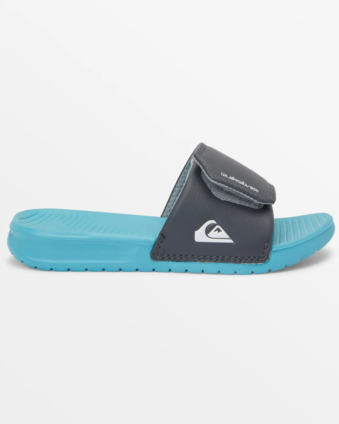 Quiksilver Sandals | Boys Gifts>Boys 8-16 Bright Coast Adjustable Slides GREY/WHITE/BLUE