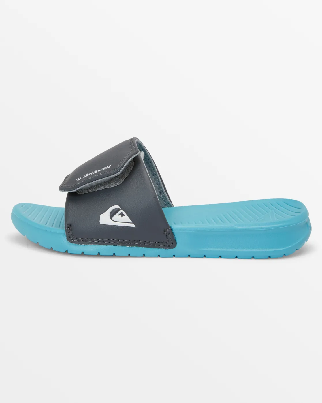 Quiksilver Sandals | Boys Gifts>Boys 8-16 Bright Coast Adjustable Slides GREY/WHITE/BLUE