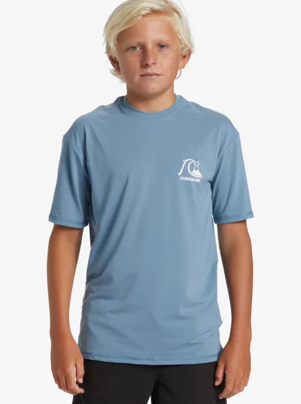 Quiksilver Rashguards>Boys 8-16 DNA Surf Tee - BLUESHADOW