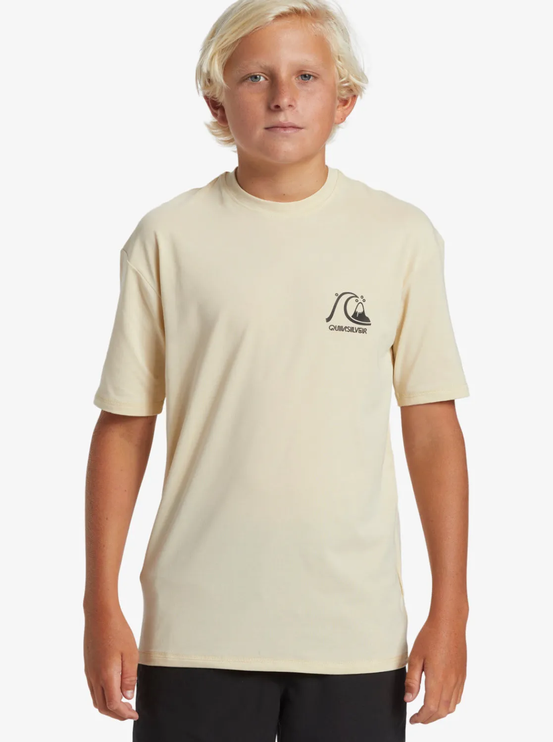 Quiksilver Rashguards>Boys 8-16 DNA Surf Tee - OYSTERWHITE