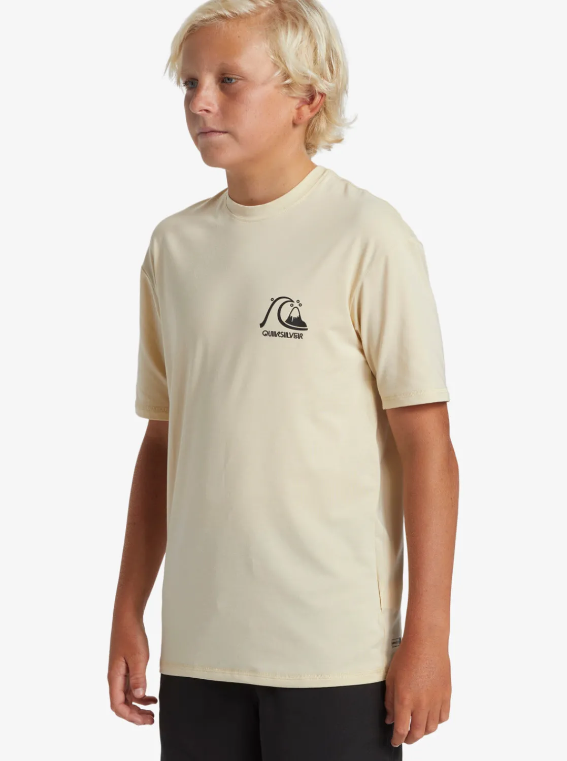 Quiksilver Rashguards>Boys 8-16 DNA Surf Tee - OYSTERWHITE
