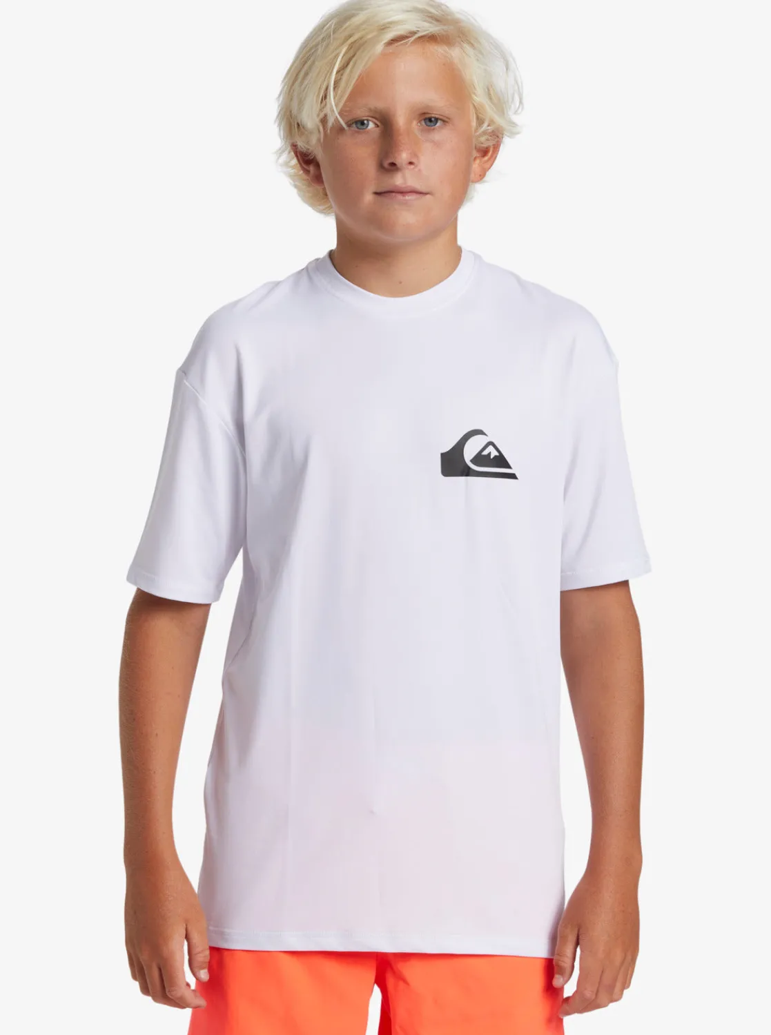 Quiksilver Rashguards>Boys 8-16 Everyday Short Sleeve Surf Tee WHITE