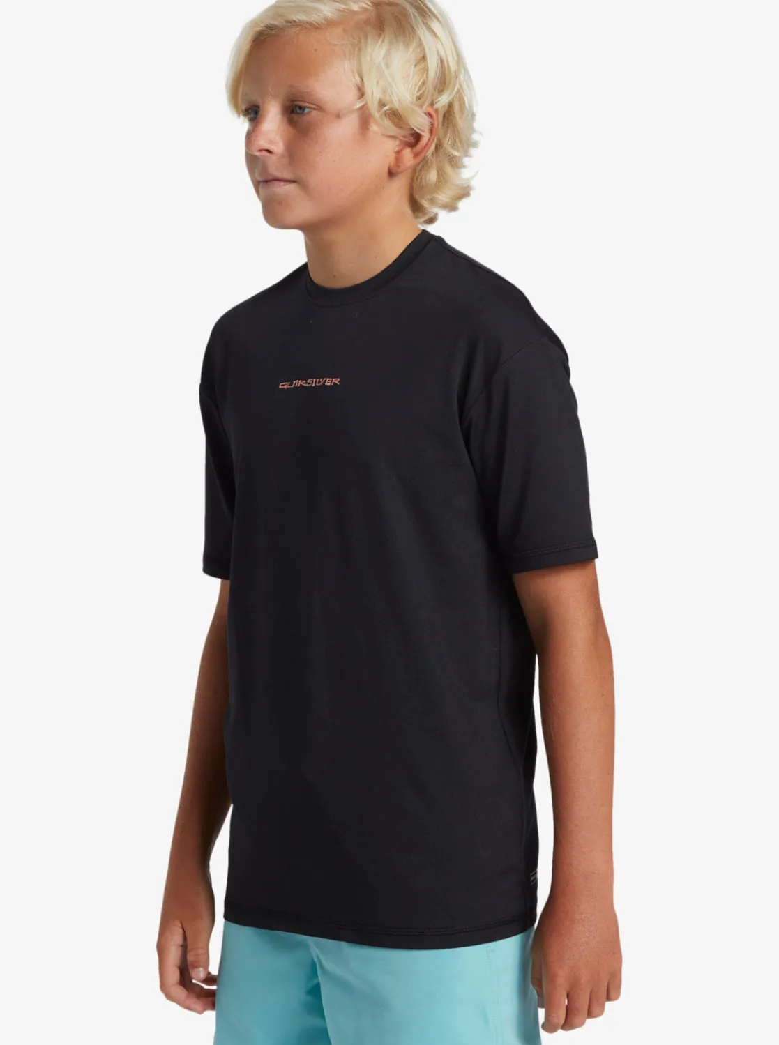 Quiksilver Rashguards>Boys 8-16 Everyday Short Sleeve Surf Tee BLACK/WHITE
