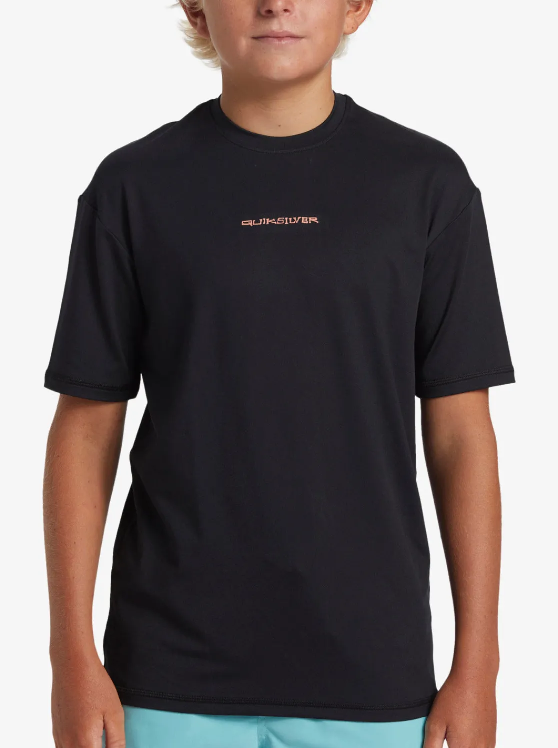 Quiksilver Rashguards>Boys 8-16 Everyday Short Sleeve Surf Tee BLACK/WHITE