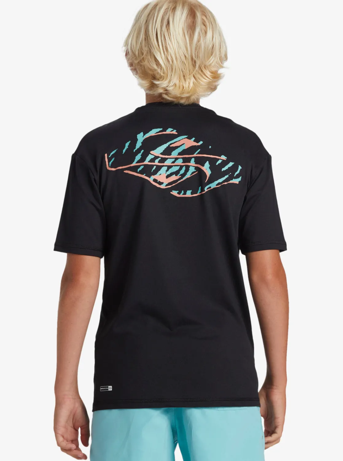 Quiksilver Rashguards>Boys 8-16 Everyday Short Sleeve Surf Tee BLACK/WHITE