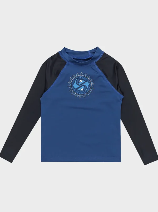Quiksilver Rashguards>Boys 2-7 Everyday UPF 50 Long Sleeve Rashguard BLACK/BLUE