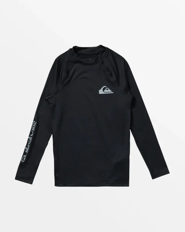 Quiksilver Rashguards | Boys Gifts>Boys 8-16 Everyday UPF 50 Long Sleeve Rashguard BLACK