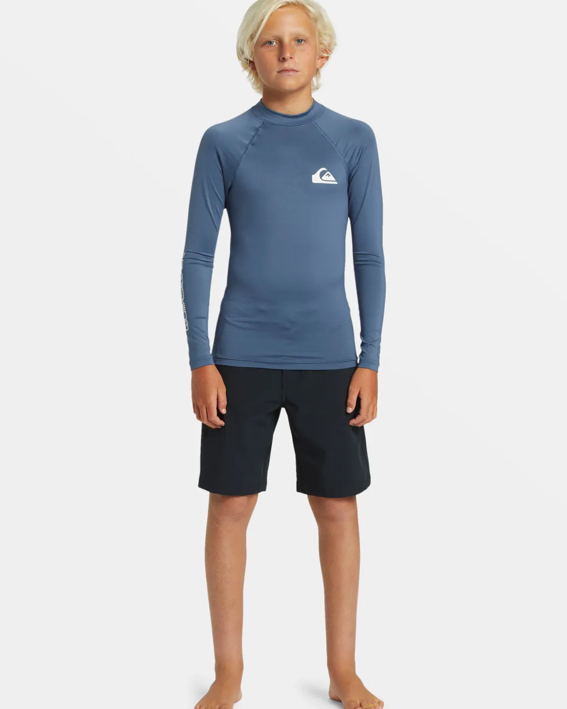 Quiksilver Rashguards | Boys Gifts>Boys 8-16 Everyday UPF 50 Long Sleeve Rashguard VINTAGEINDIGO
