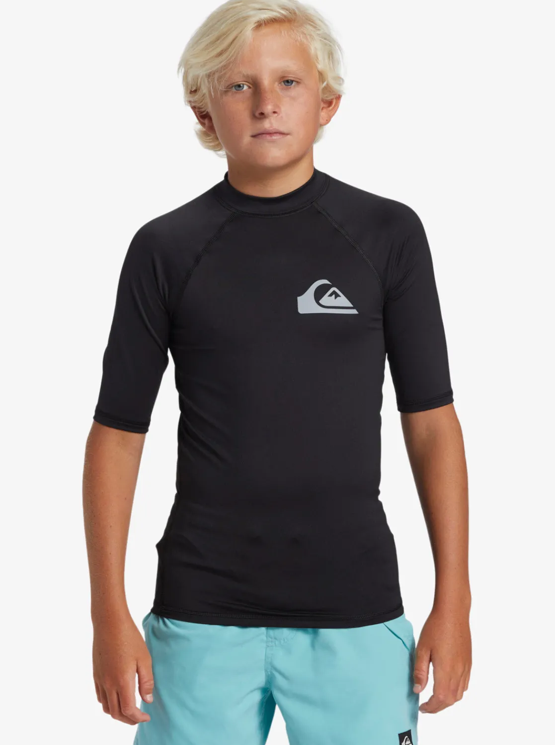 Quiksilver Rashguards | Boys Gifts>Boys 8-16 Everyday UPF 50 Short Sleeve Rashguard BLACK