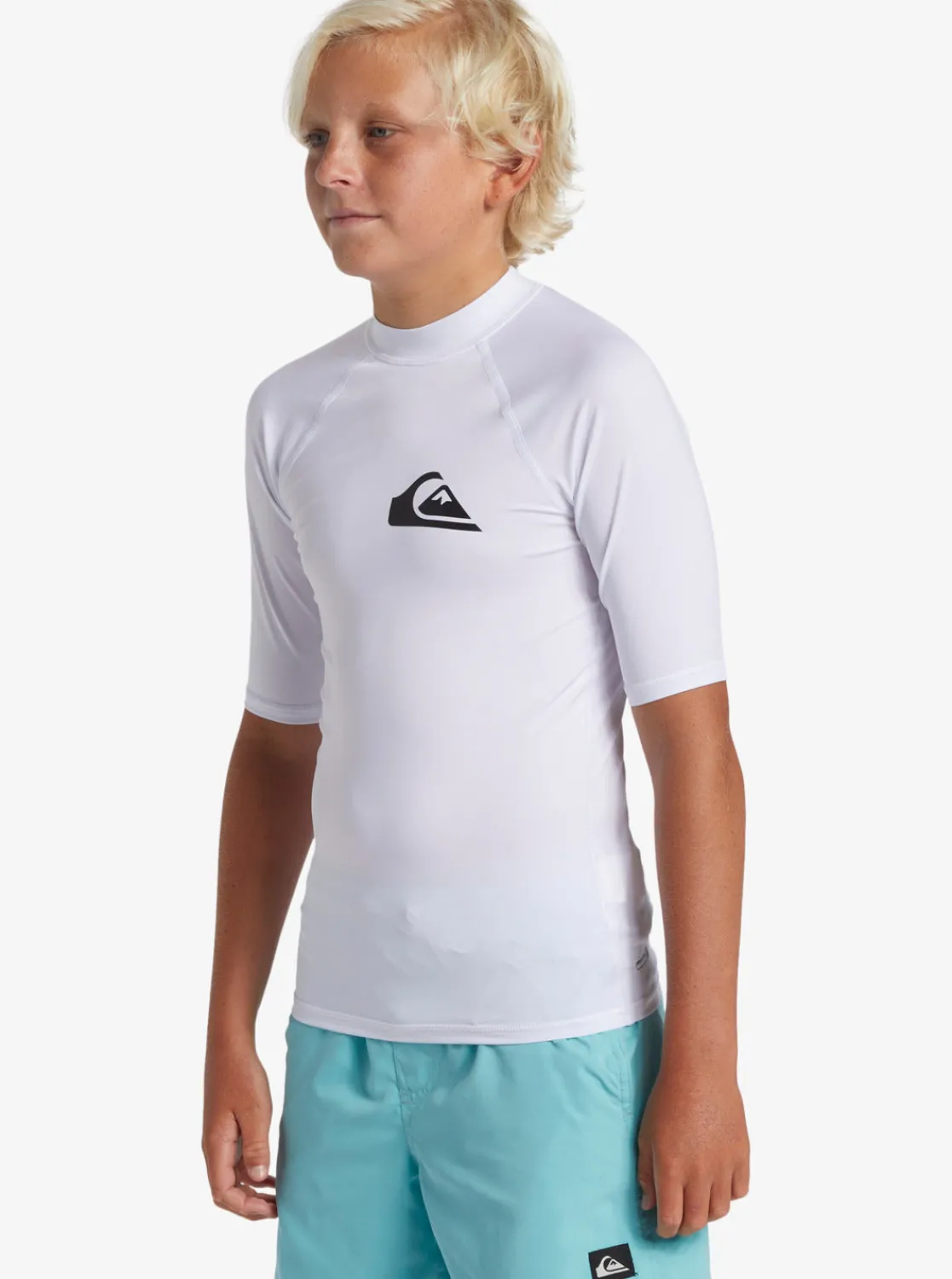 Quiksilver Rashguards | Boys Gifts>Boys 8-16 Everyday UPF 50 Short Sleeve Rashguard WHITE