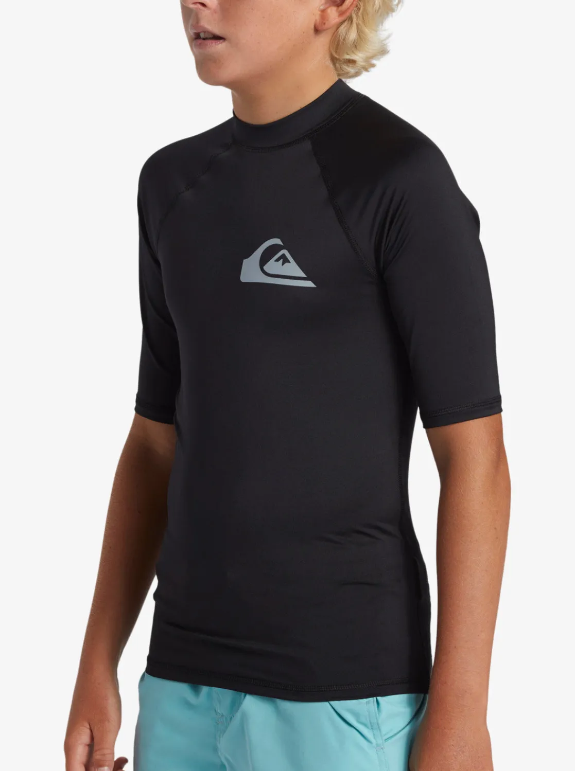 Quiksilver Rashguards | Boys Gifts>Boys 8-16 Everyday UPF 50 Short Sleeve Rashguard BLACK