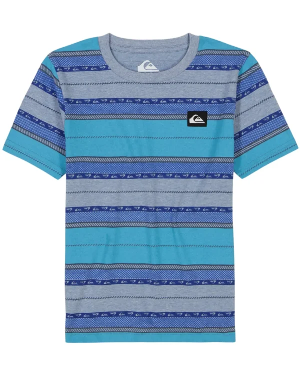Quiksilver Tees | Boys Gifts>Boys 2-7 Fade Stripe T-Shirt FlintStoneHeather