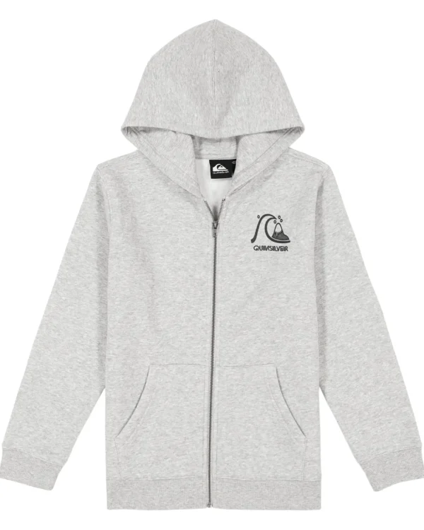 Quiksilver Sweatshirts & Hoodies>Boys 8-16 Graphic Zip Hoodie LightGreyHeather