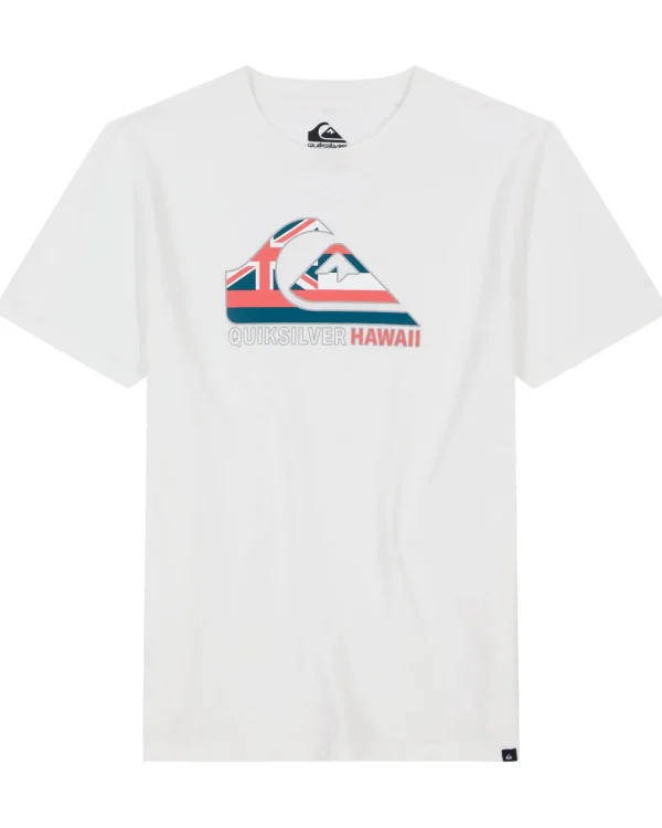 Quiksilver Tees>Boys 8-16 Hawaii Flag T-Shirt SnowWhite
