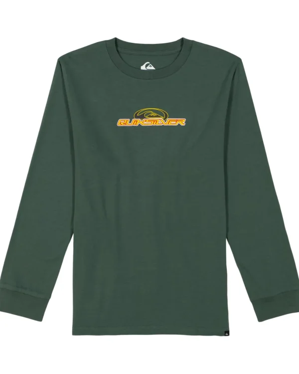 Quiksilver Tees>Boys 8-16 Mad Ando Long Sleeve T-Shirt Forest