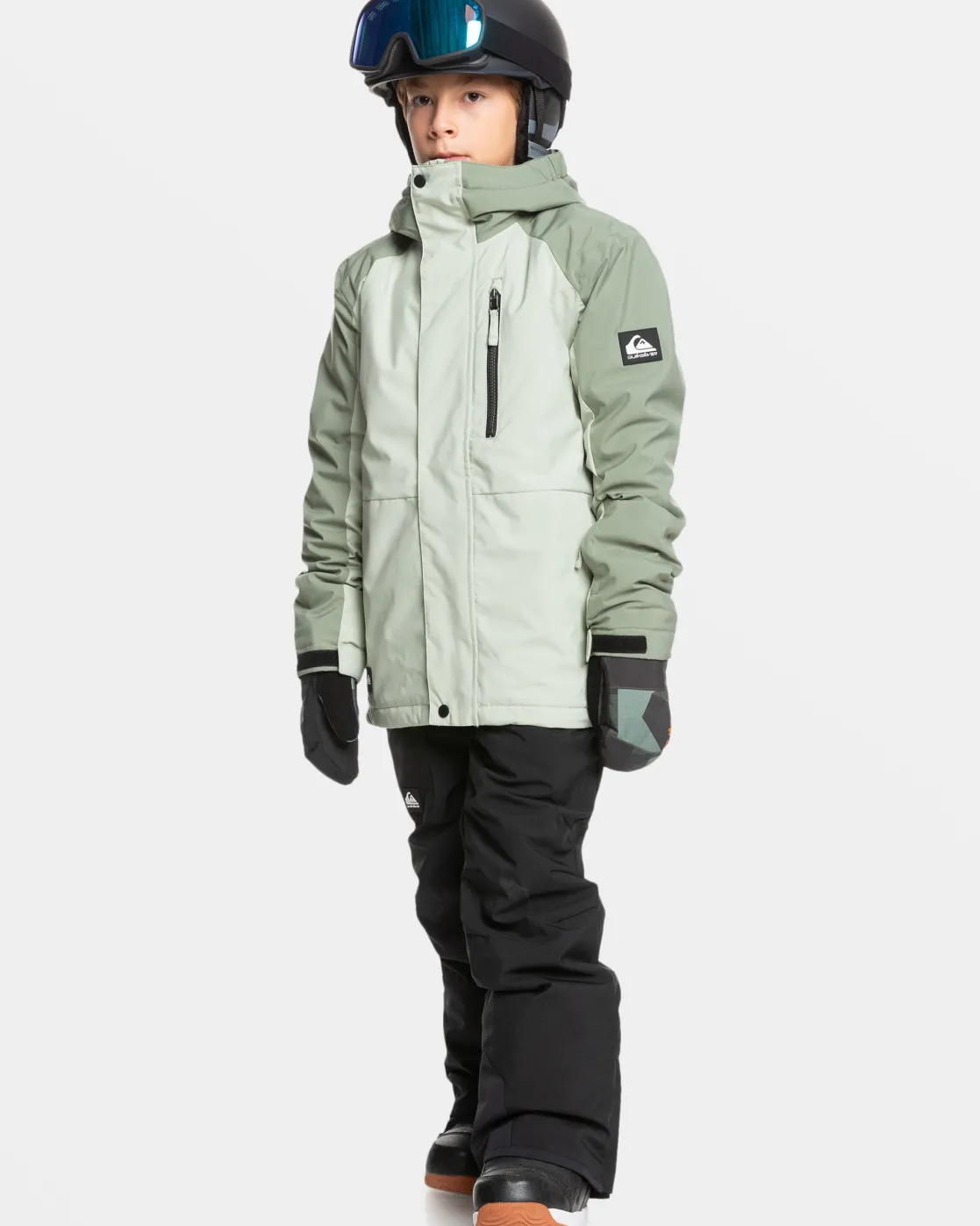 Quiksilver Snow Jackets>Boys 8-16 Mission Block Technical Snow Jacket DESERTSAGE