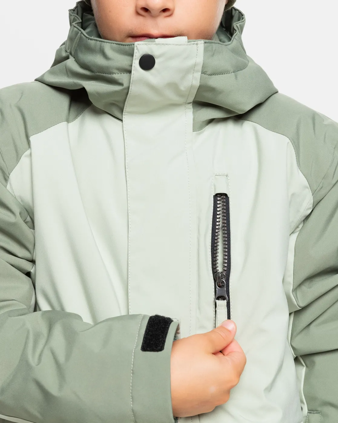Quiksilver Snow Jackets>Boys 8-16 Mission Block Technical Snow Jacket DESERTSAGE