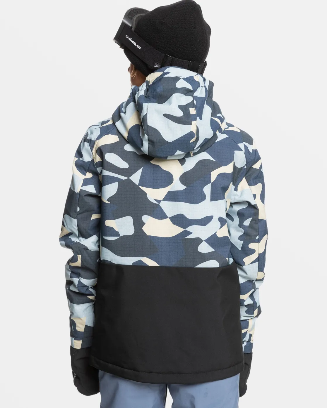 Quiksilver Snow Jackets>Boys 8-16 Mission Snow Jacket PUZZLECAMOICEFLOW