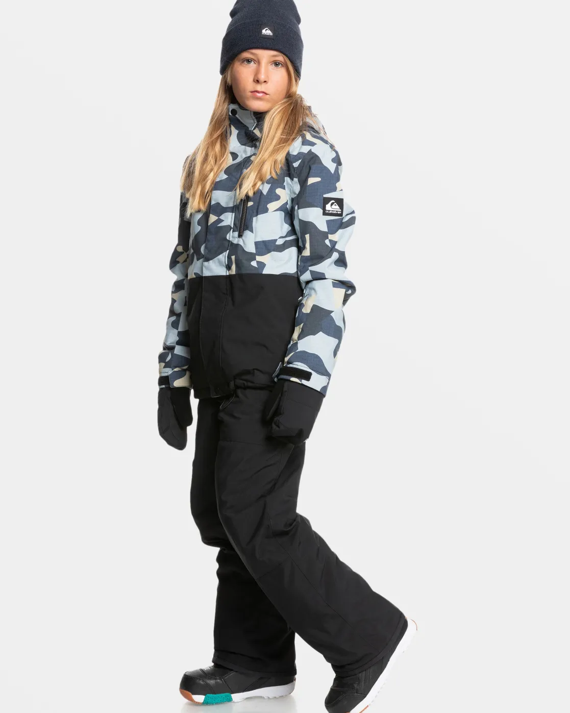 Quiksilver Snow Jackets>Boys 8-16 Mission Snow Jacket PUZZLECAMOICEFLOW