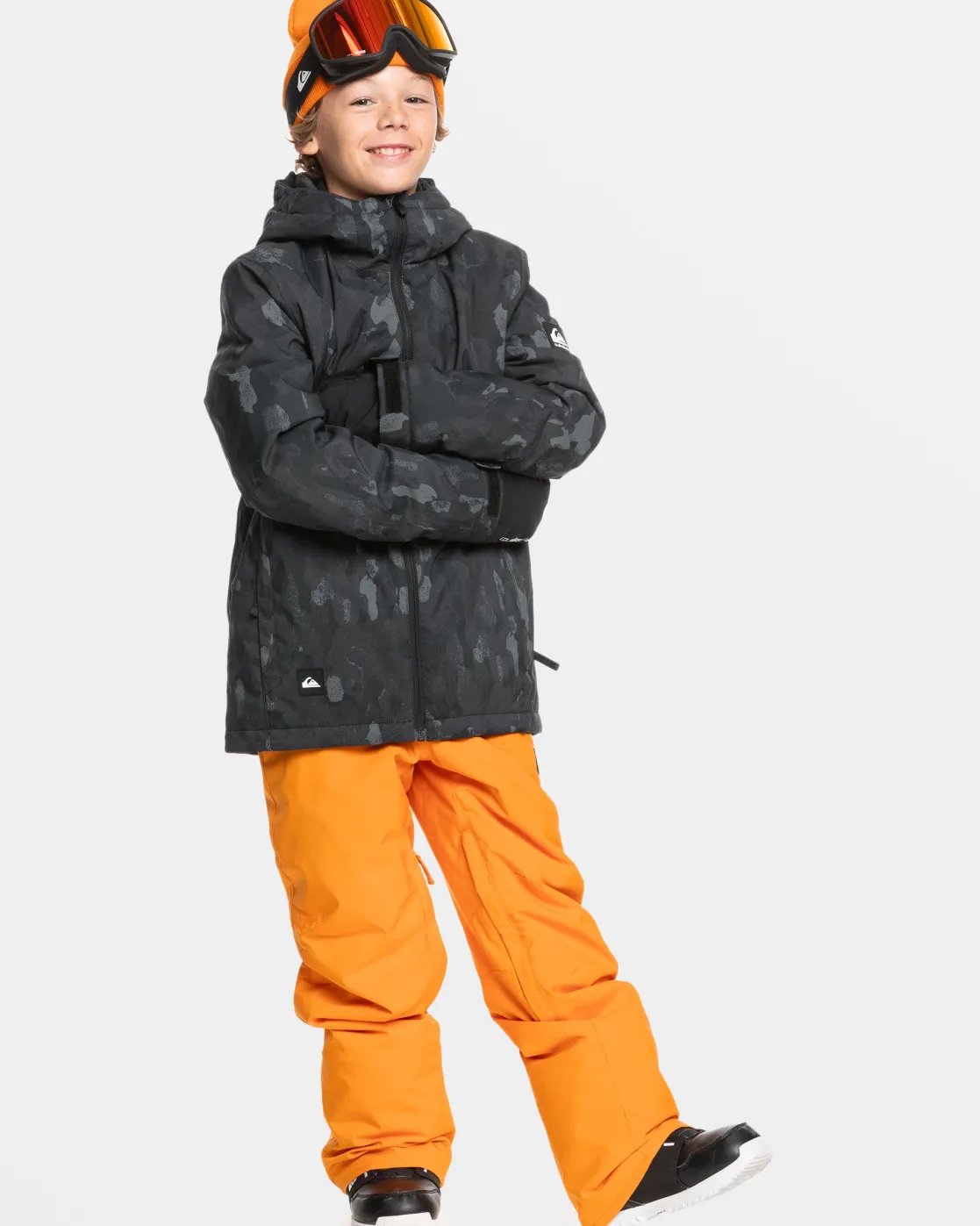 Quiksilver Snow Jackets>Boys 8-16 Mission Snow Jacket NATUREZOOMDARKSHADOW