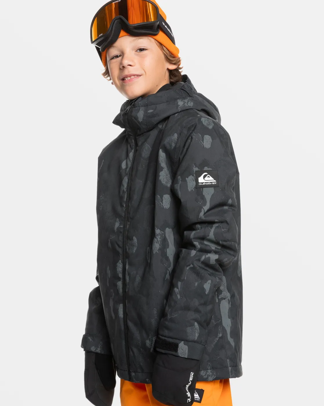 Quiksilver Snow Jackets>Boys 8-16 Mission Snow Jacket NATUREZOOMDARKSHADOW