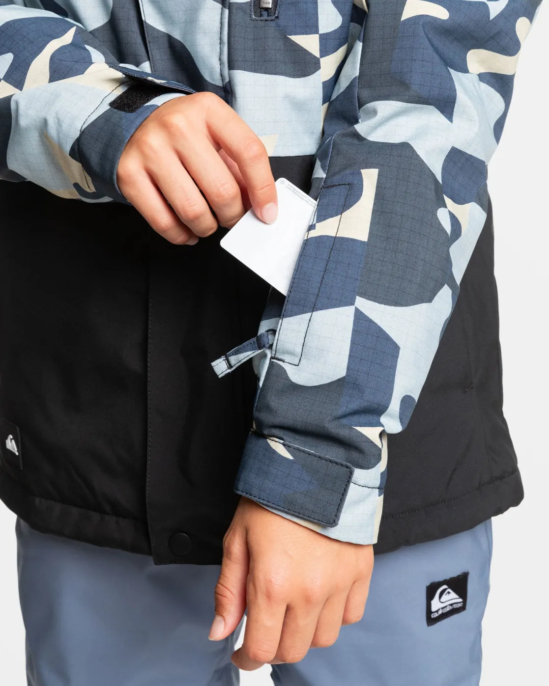 Quiksilver Snow Jackets>Boys 8-16 Mission Snow Jacket PUZZLECAMOICEFLOW