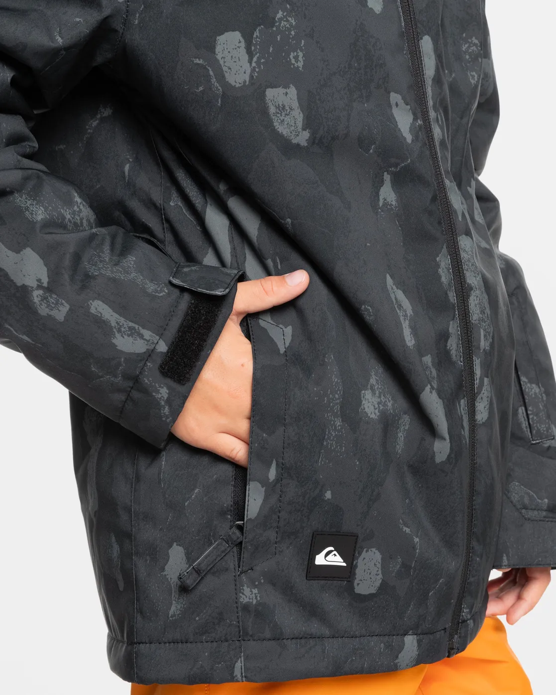 Quiksilver Snow Jackets>Boys 8-16 Mission Snow Jacket NATUREZOOMDARKSHADOW