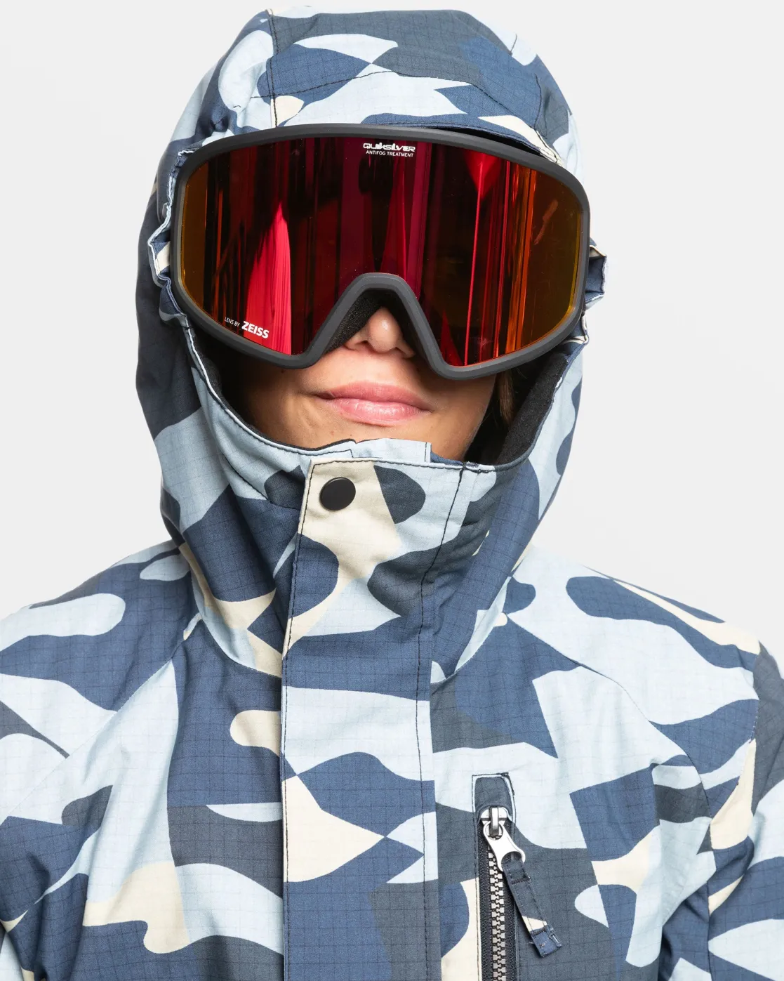Quiksilver Snow Jackets>Boys 8-16 Mission Snow Jacket PUZZLECAMOICEFLOW