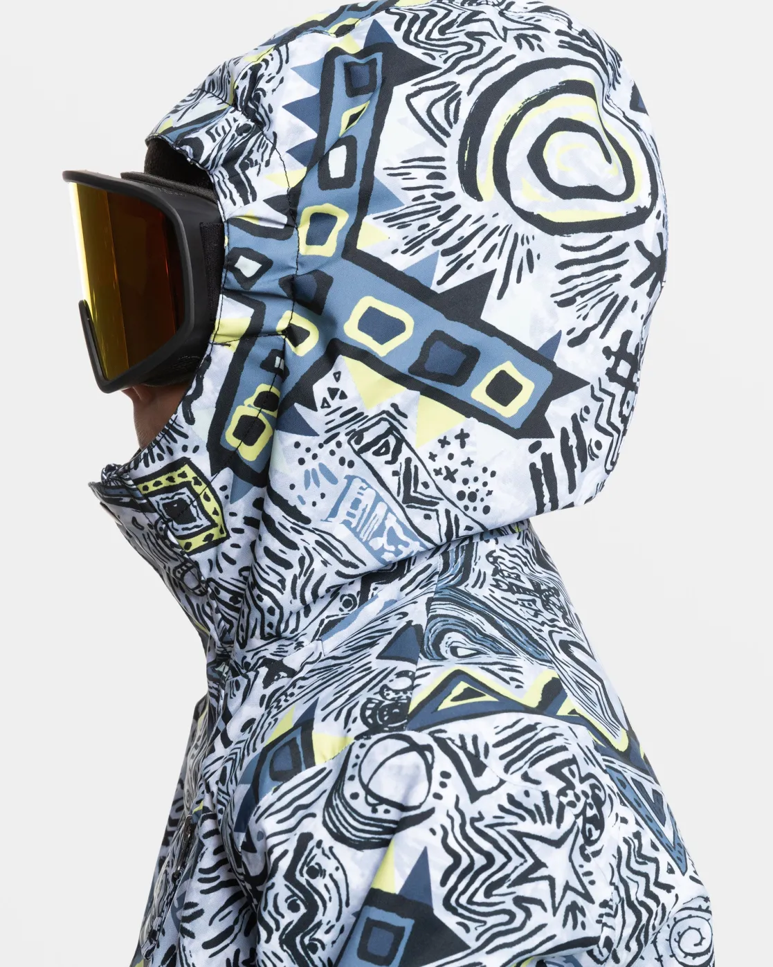 Quiksilver Snow Jackets>Boys 8-16 Mission Snow Jacket HERITAGESCRIBBLEBLACK