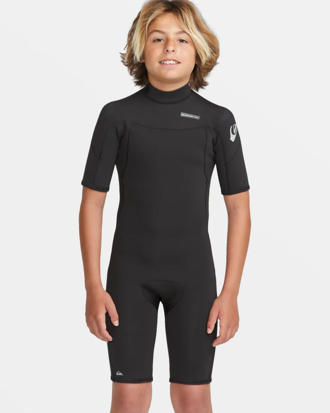 Quiksilver Wetsuits>Boys 8-16 2/2mm Everyday Sessions Short Sleeve Spring Suit BLACK