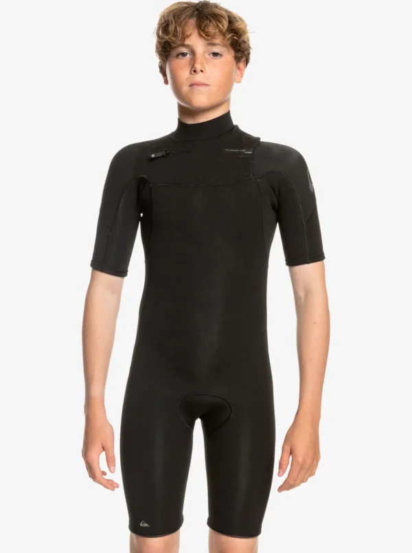 Quiksilver Wetsuits>Boys 8-16 2/2Mm Everyday Sessions Short Sleeve Spring Suit BLACK