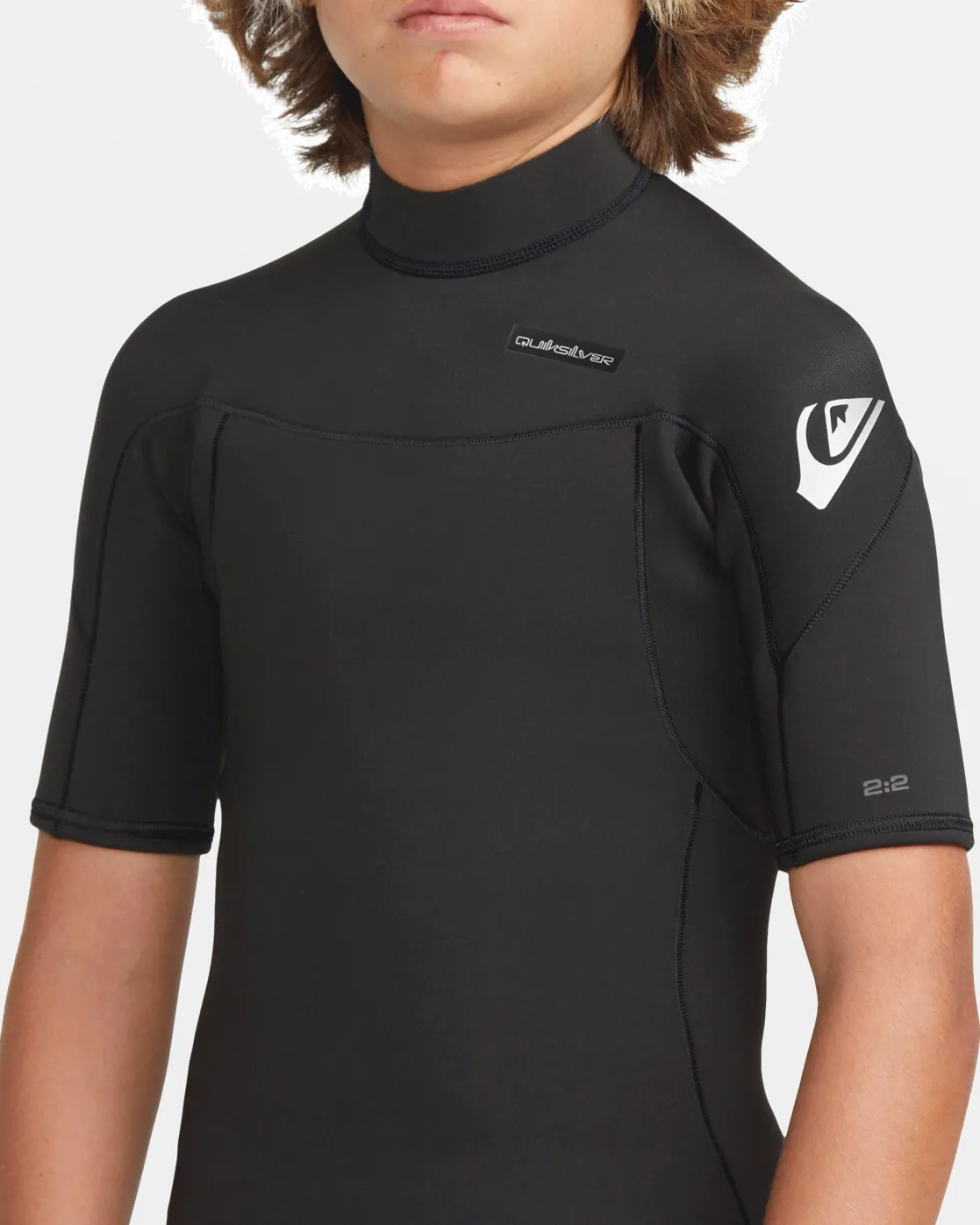 Quiksilver Wetsuits>Boys 8-16 2/2mm Everyday Sessions Short Sleeve Spring Suit BLACK