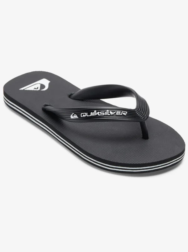 Quiksilver Sandals>Boys 8-16 Molokai Core Flip-Flops - BLACK1