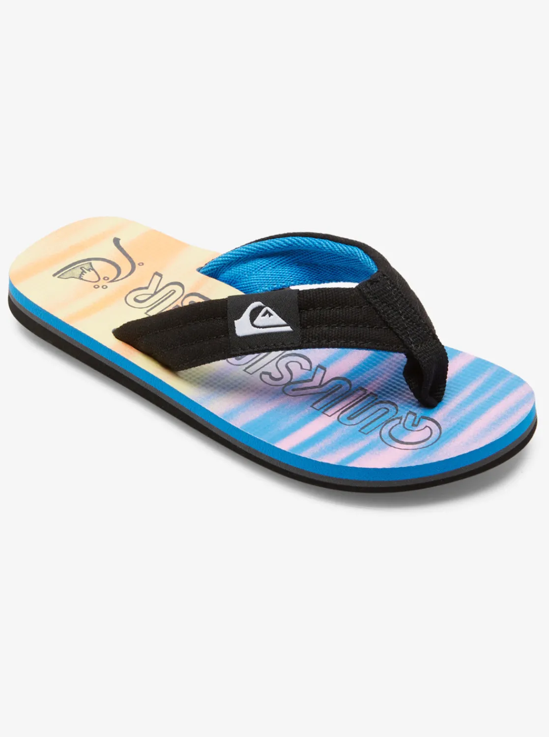 Quiksilver Sandals>Boys 8-16 Molokai Layback Sandals BLACK/BLUE/PINK