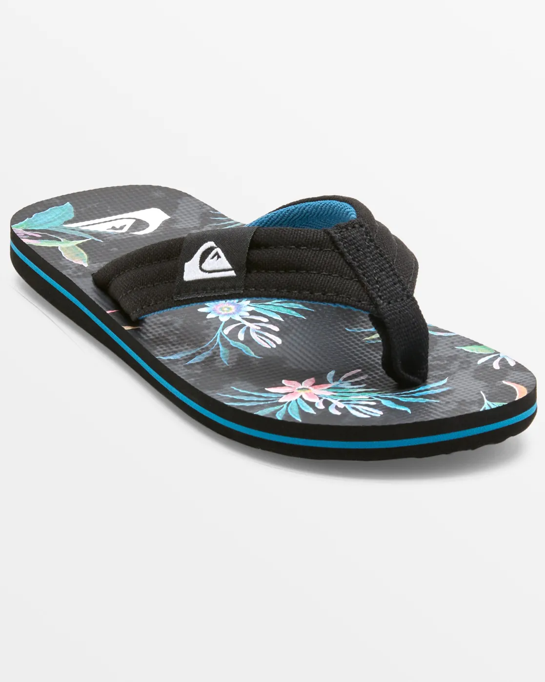 Quiksilver Sandals | Boys Gifts>Boys 8-16 Molokai Layback Sandals BLACK/GREEN/BLACK