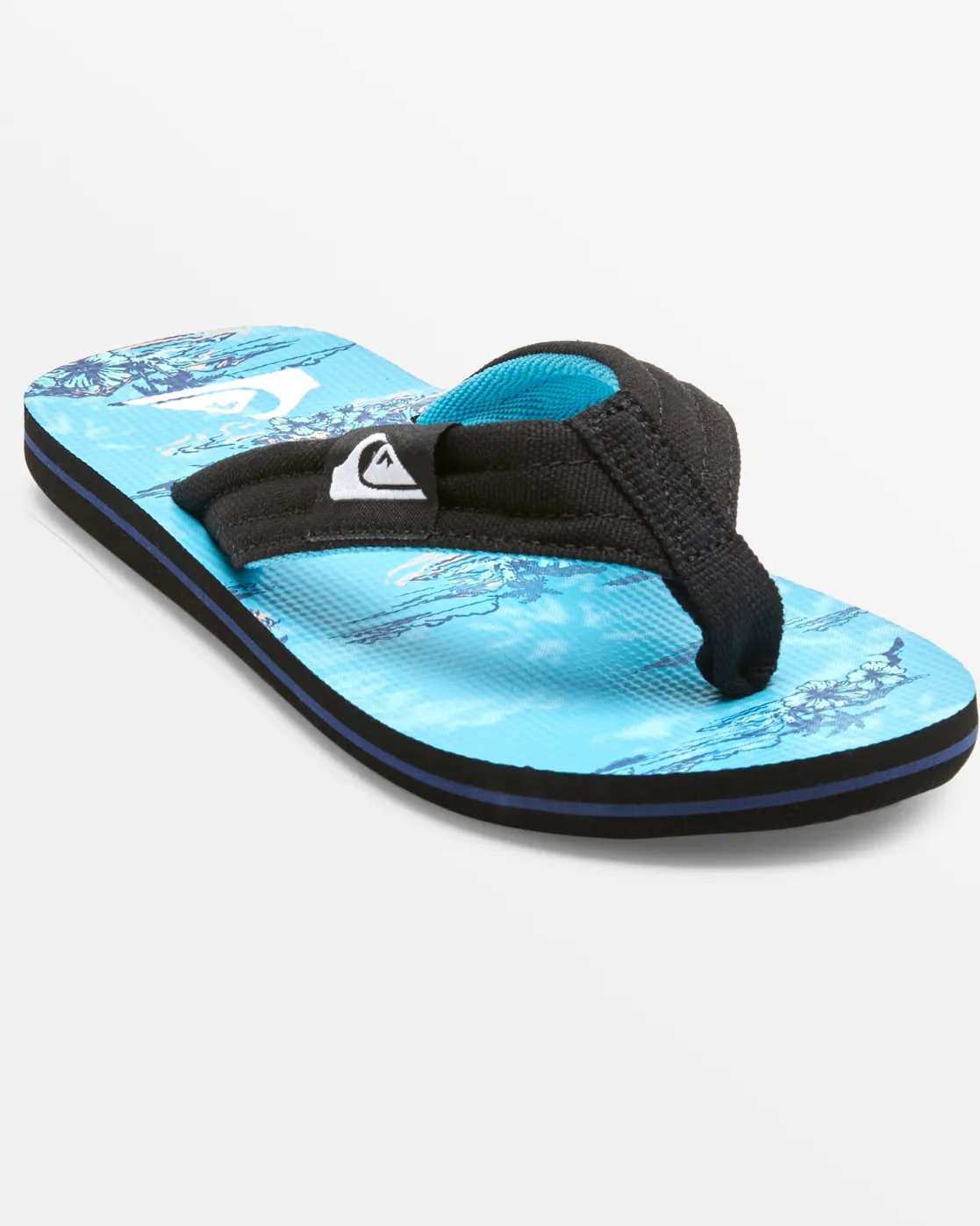 Quiksilver Sandals>Boys 8-16 Molokai Layback Sandals BLACK/BLUE/BLUE