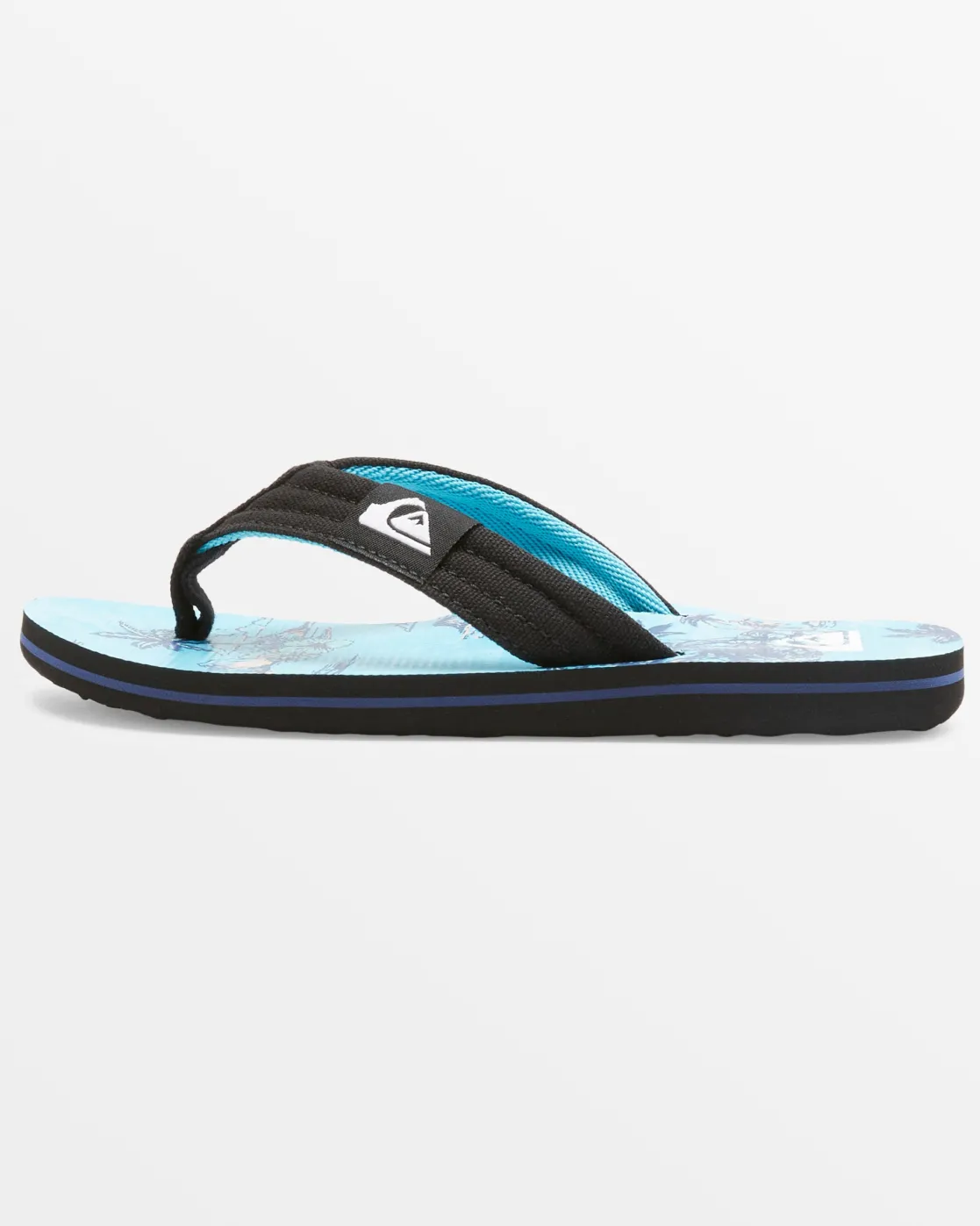 Quiksilver Sandals>Boys 8-16 Molokai Layback Sandals BLACK/BLUE/BLUE