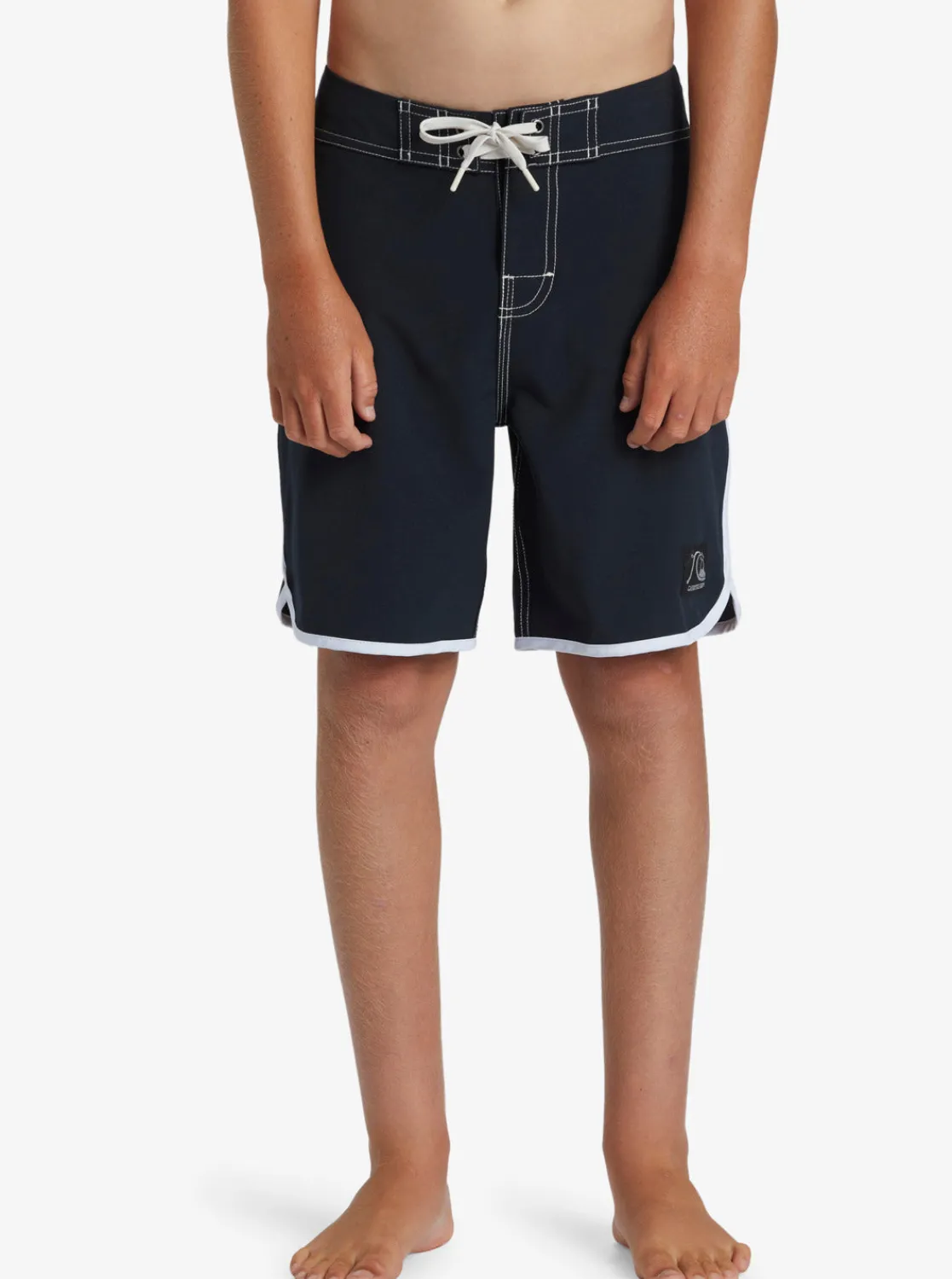 Quiksilver Boardshorts>Boys 8-16 Original Scallop 17" Boardshorts BLACK