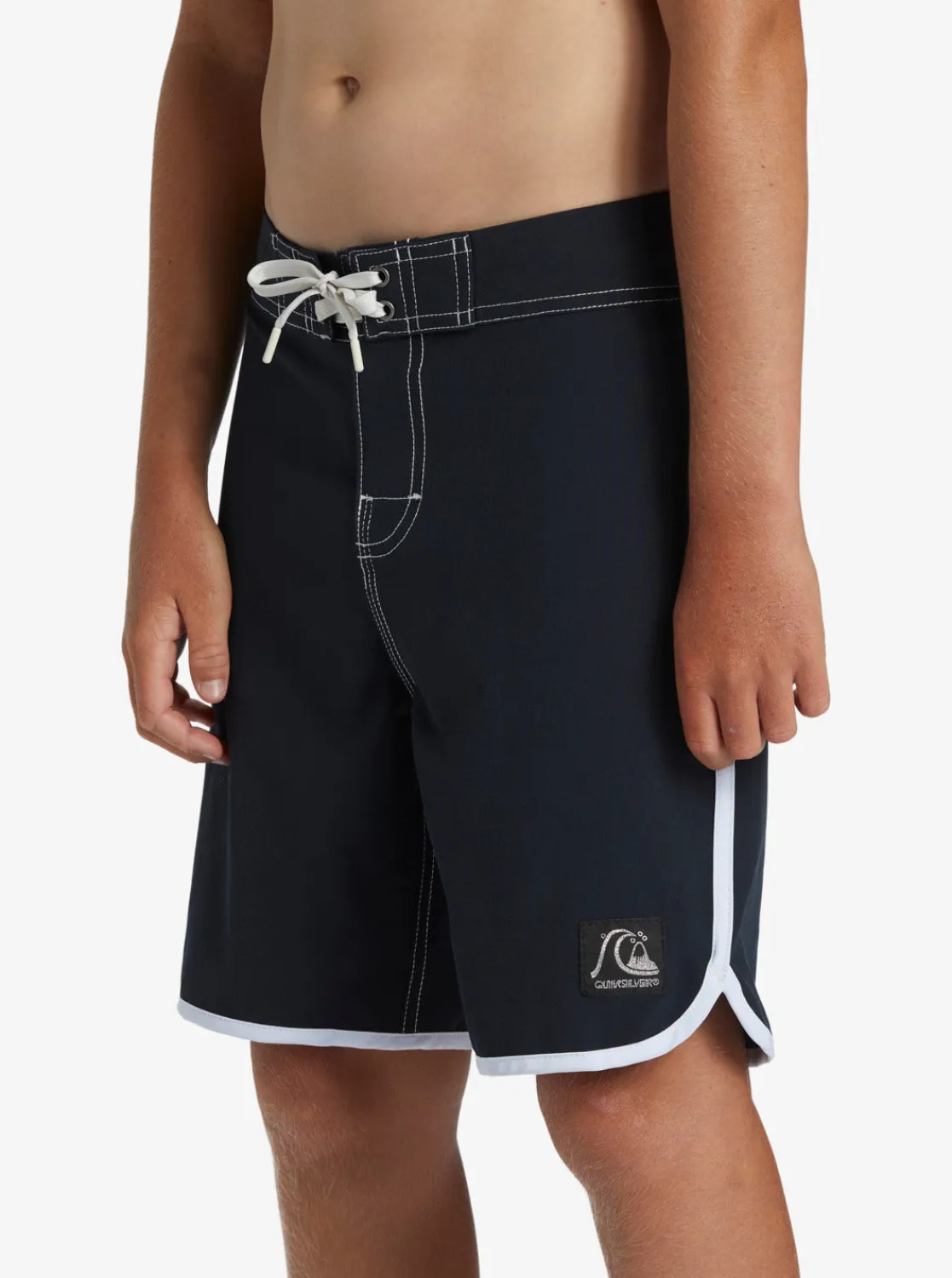Quiksilver Boardshorts>Boys 8-16 Original Scallop 17" Boardshorts BLACK