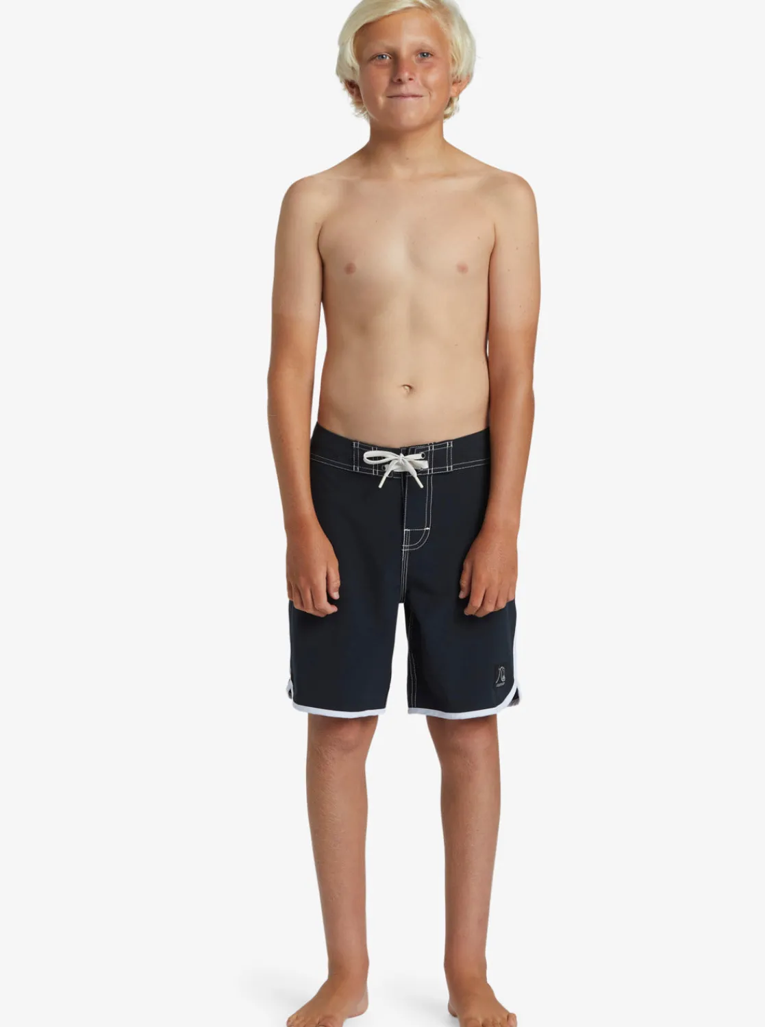 Quiksilver Boardshorts>Boys 8-16 Original Scallop 17" Boardshorts BLACK
