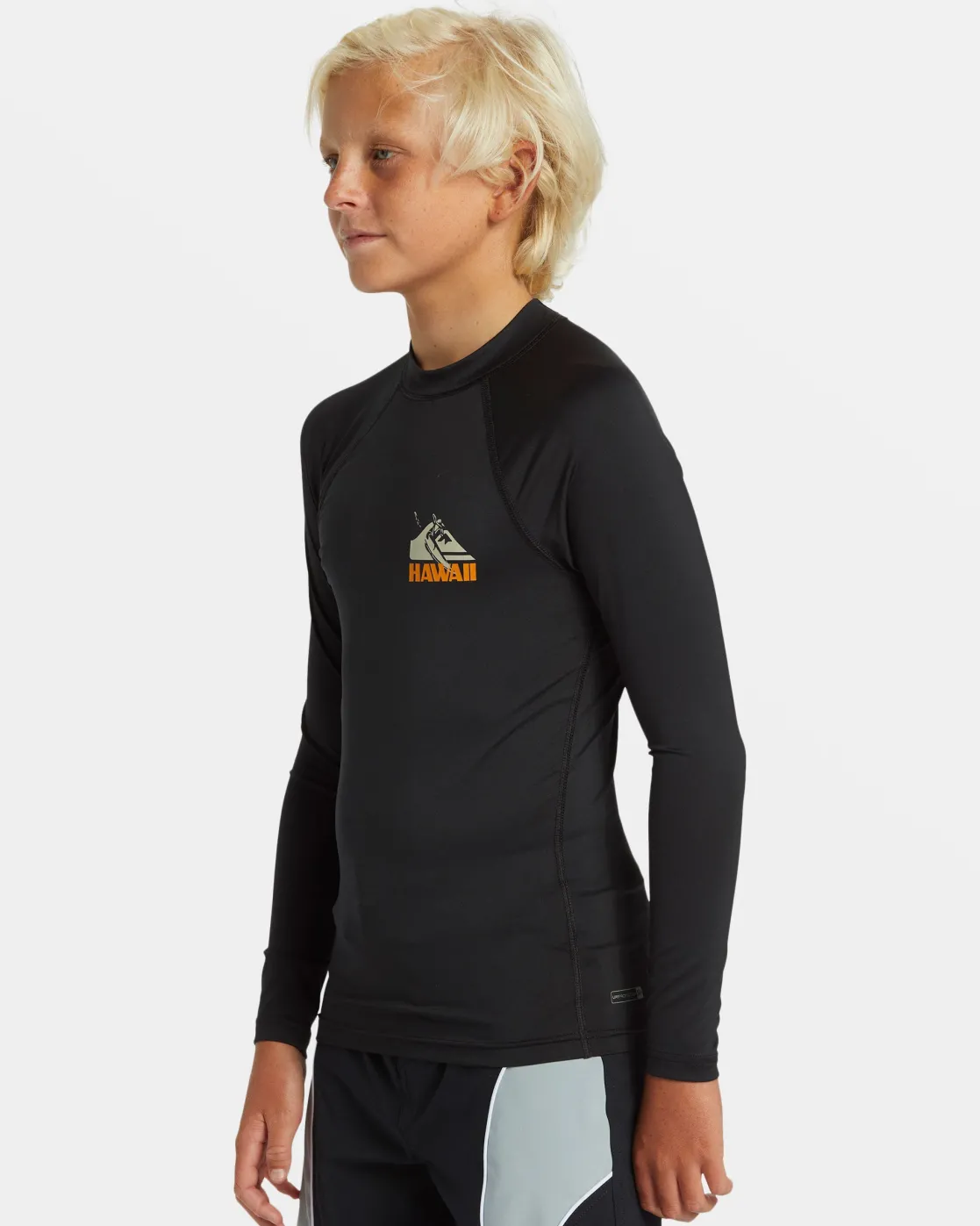 Quiksilver Rashguards>Boys 8-16 Petroglyph Long Sleeve Rashguard BLACK