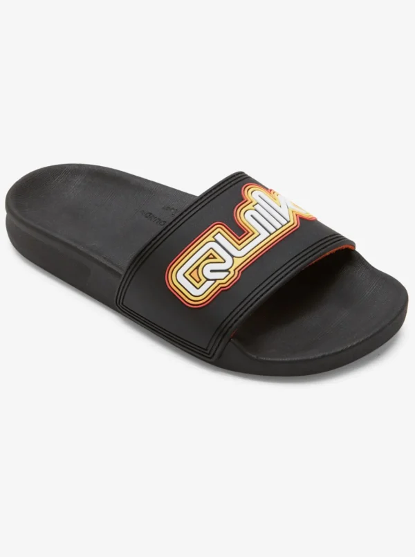 Quiksilver Sandals>Boys 8-16 Rivi Wordmark Slide II Sandals BLACK2