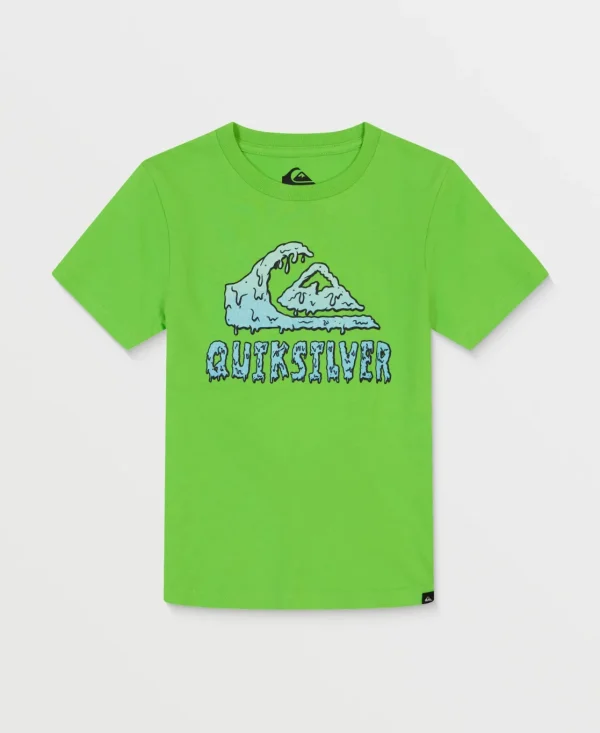 Quiksilver Tees>Boys 2-7 Slime Logo T-Shirt GreenFlash